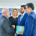 Lula recebe o prefeito Emanuel Pinheiro, Marcia Pinheiro e Emanuelzinho em Brasília