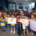 Primeira-dama de MT visita unidades escolares filantrópicas e leva ações de programas sociais