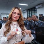 Primeira-dama de MT recebe homenagem da PM em cerimônia de aniversário de 23 anos da Rotam