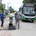 Boa Esperança e Pedra 90 recebem tapa-buraco da Prefeitura de Cuiabá
