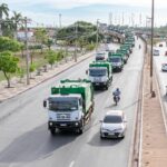 Prefeitura de Cuiabá renova frota com 32 novos caminhões de coleta de lixo
