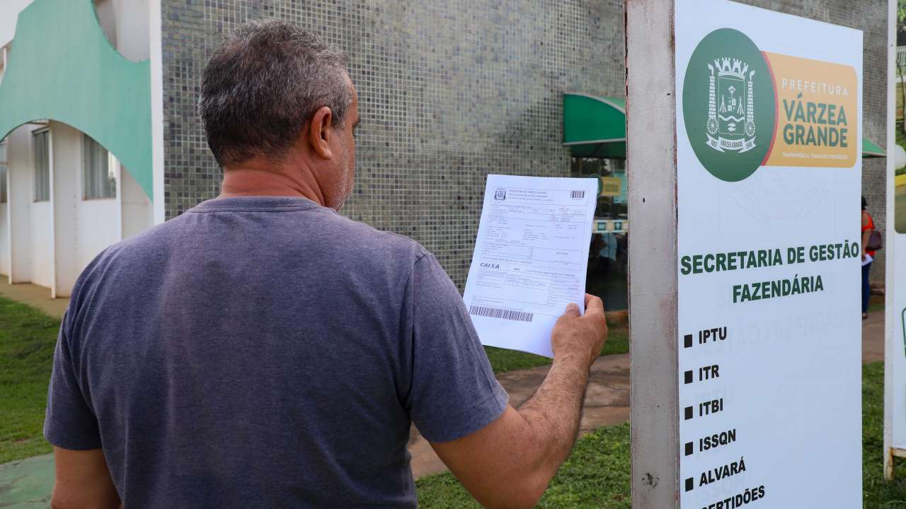 Prazo para aproveitar IPTU 2026 com até 20% de desconto termina no dia 13 em Várzea Grande
