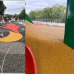 Novo playground com piso emborrachado é instalado ao lado do Aquário Municipal